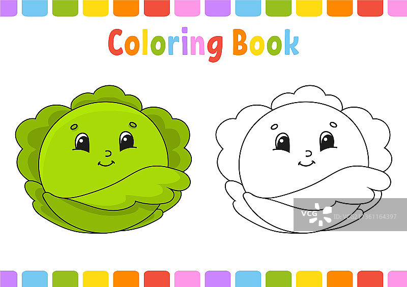 儿童涂色书：卡通奇幻角色图片素材