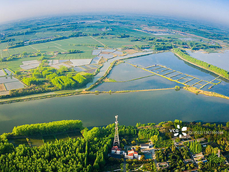 淮安洪泽区淮河入海水道湿地图片素材