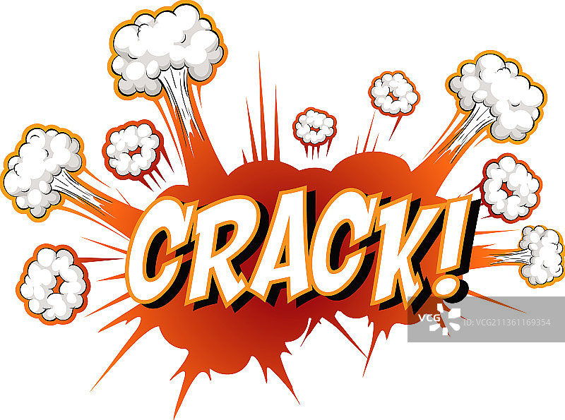 带有破裂文字的漫画气泡图片素材