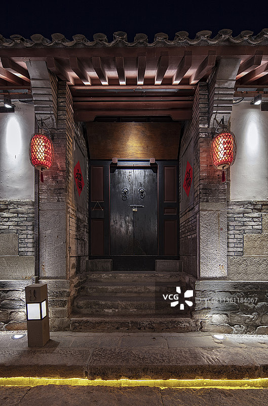 烟台所城里夜景图片素材