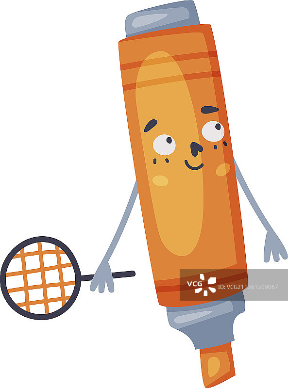 有趣的橙色荧光笔办公用品图片素材