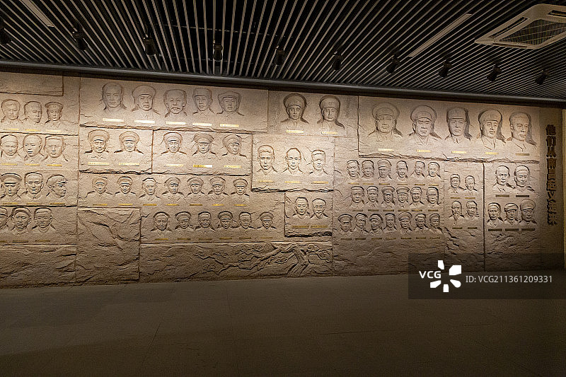 江西省南昌市八一起义纪念馆烈士浮雕图片素材