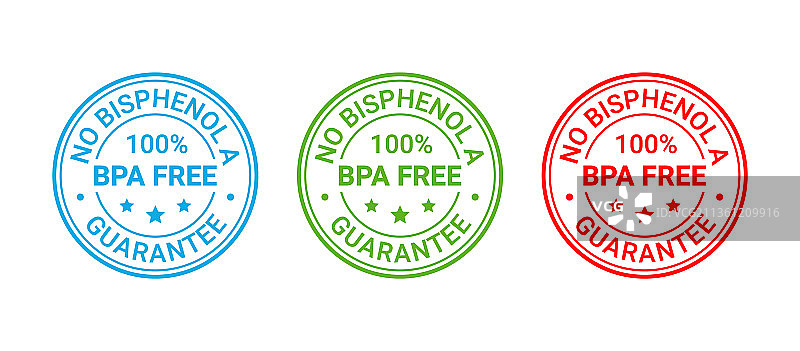 不含BPA印章无毒塑料标志环保图片素材