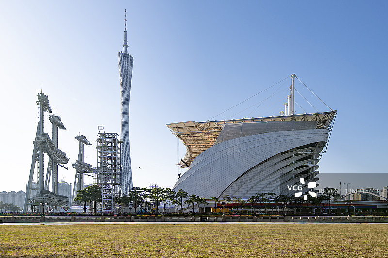 广州塔和海心沙公园图片素材