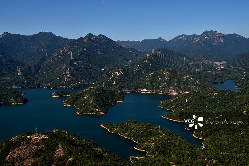 新会东方红水库风光图片素材