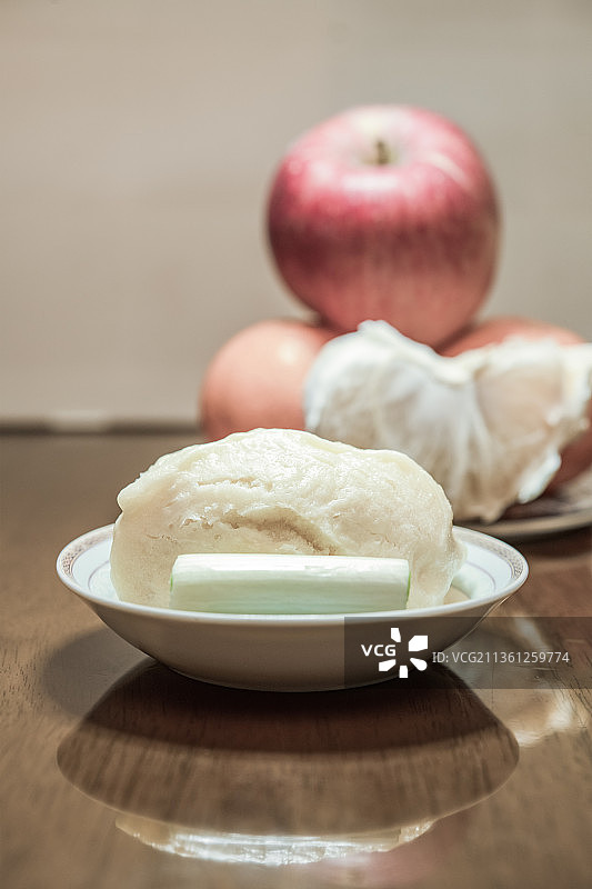 早餐水果馒头图片素材