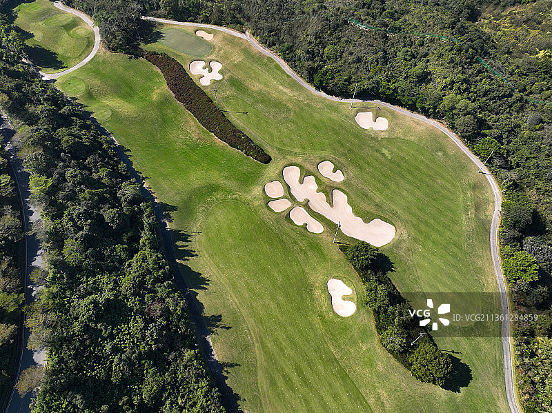 广东省深圳市盐田区东部华侨城云海谷体育公园航拍图片素材