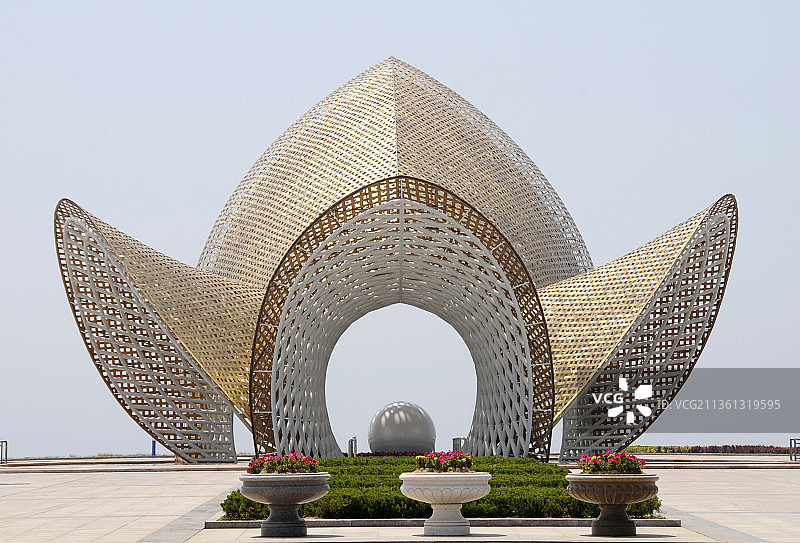 山东威海文登南海公园金帆广场图片素材