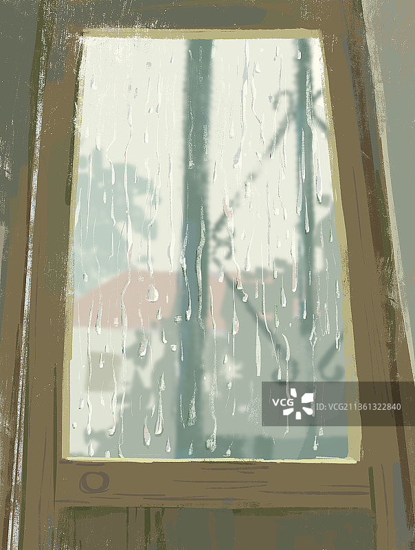 窗户上的水滴图片素材