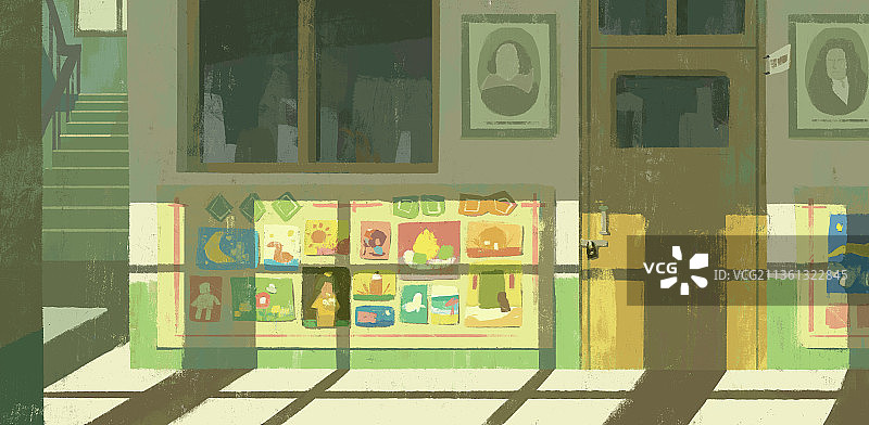 学校走廊图片素材