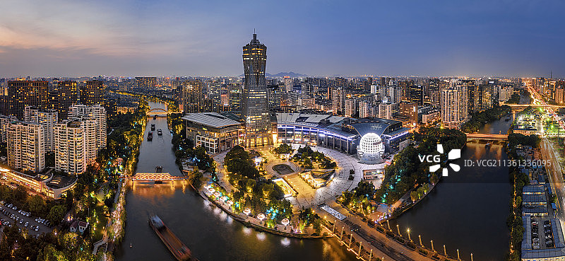 西湖文化广场夜景图片素材