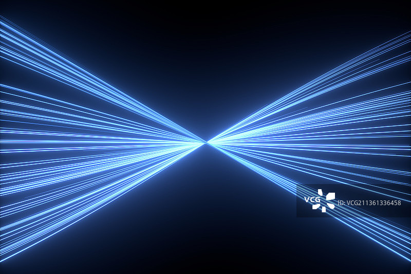 黑暗背景下的动态发光线条图片素材