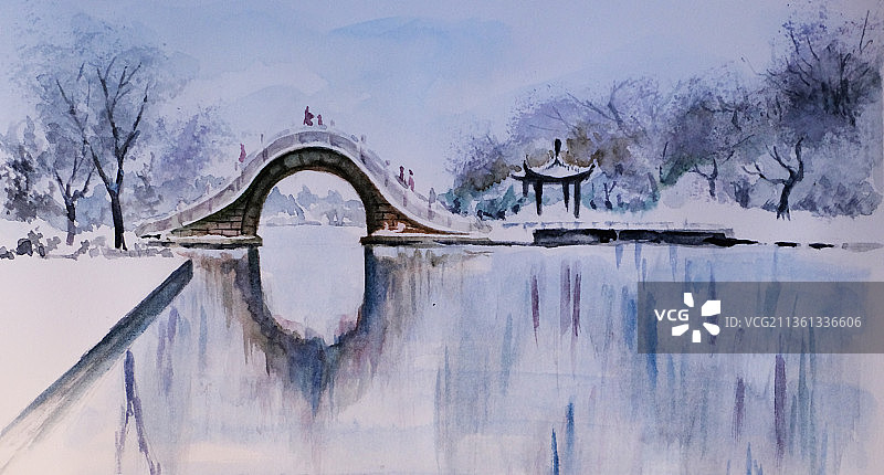 断桥残雪图片素材