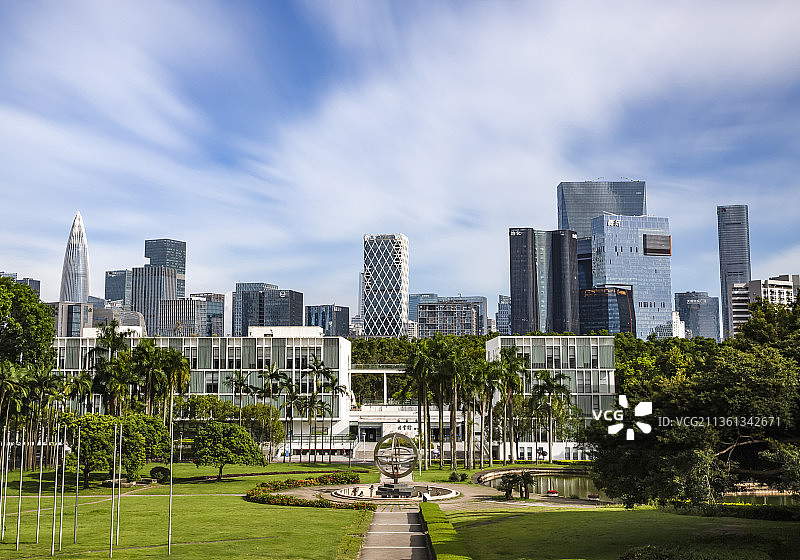 深大图书馆背后的企业图片素材