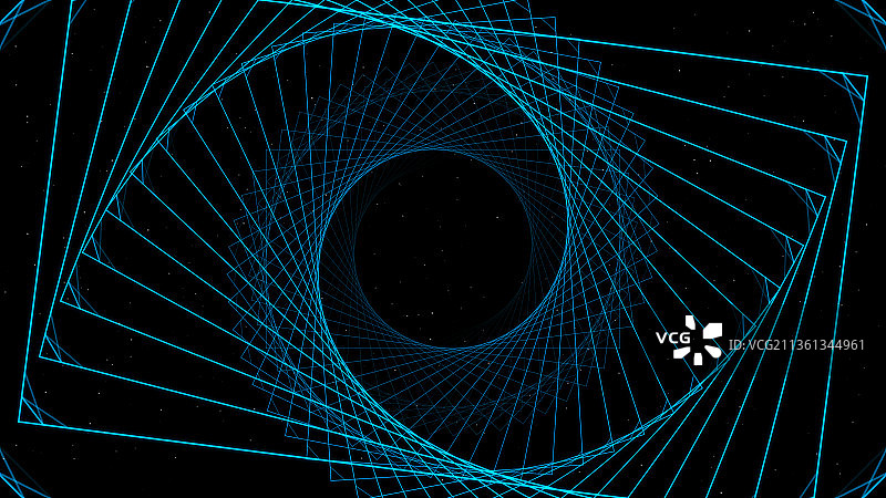 螺旋蓝色科技空间通道图片素材