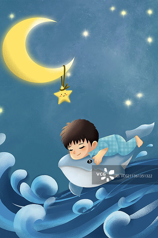 儿童插画-梦游图片素材