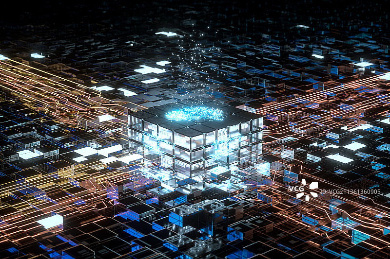 3D芯片和人工智能图片素材