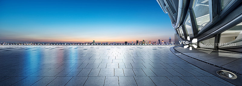 上海城市风光道路平台图片素材