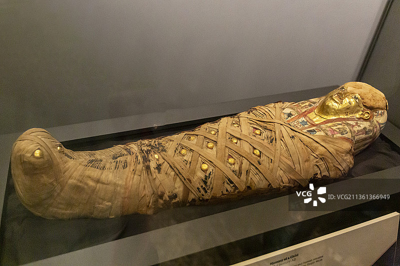 儿童木乃伊（埃及，哈瓦拉，曼彻斯特博物馆藏）图片素材