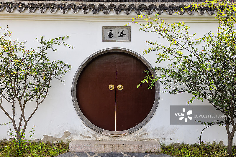 江苏苏州虎丘风景名胜区一榭园图片素材