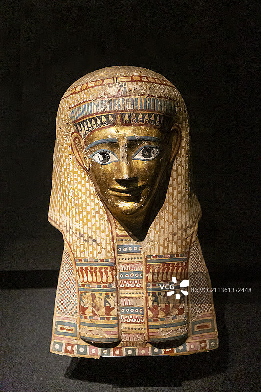 木乃伊面具（埃及，哈瓦拉，曼彻斯特博物馆藏）图片素材