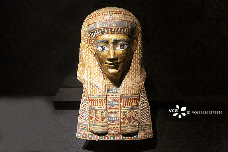 木乃伊面具（埃及，哈瓦拉，曼彻斯特博物馆藏）图片素材