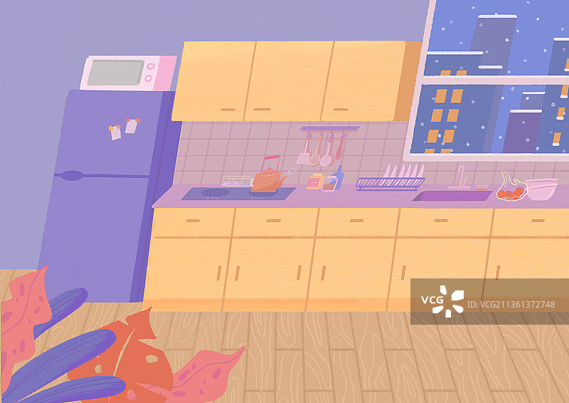 厨房场景图片素材