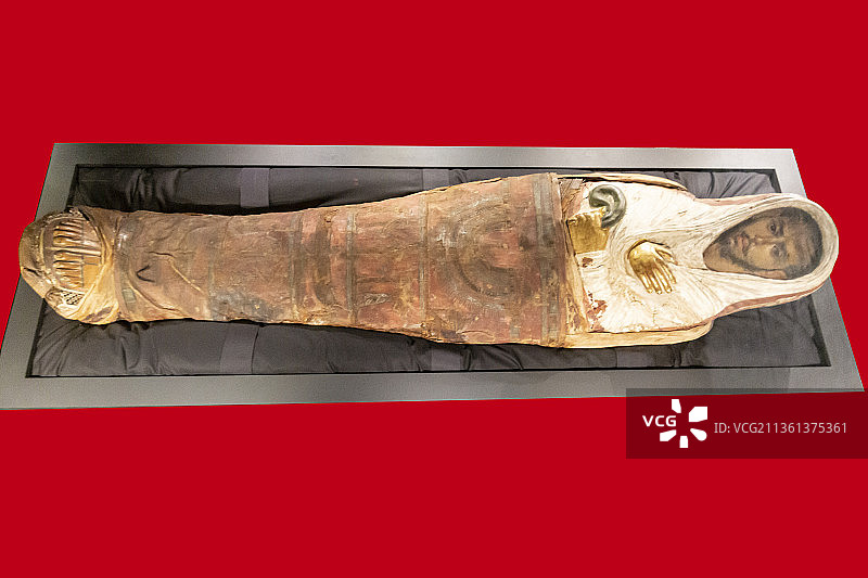 男性木乃伊（埃及，哈瓦拉，曼彻斯特博物馆藏）图片素材