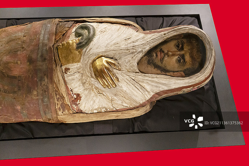 男性木乃伊（埃及，哈瓦拉，曼彻斯特博物馆藏）图片素材