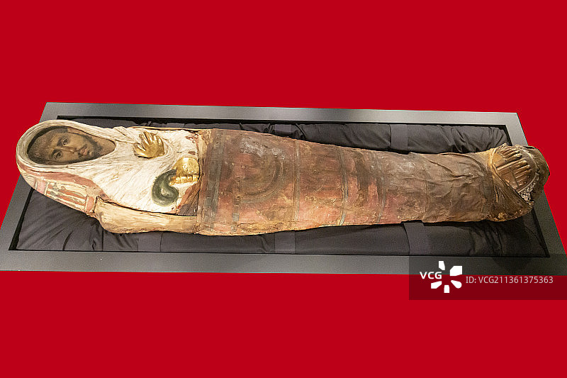 男性木乃伊（埃及，哈瓦拉，曼彻斯特博物馆藏）图片素材