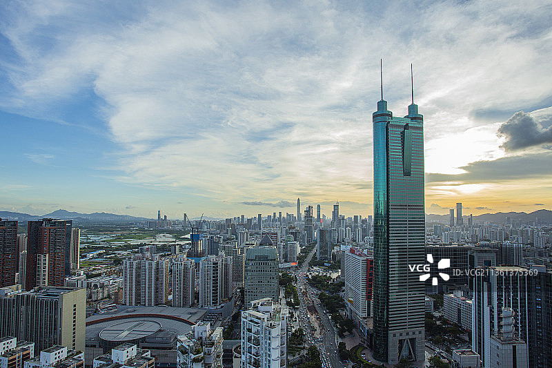 深圳市城市建筑午后风光图片素材