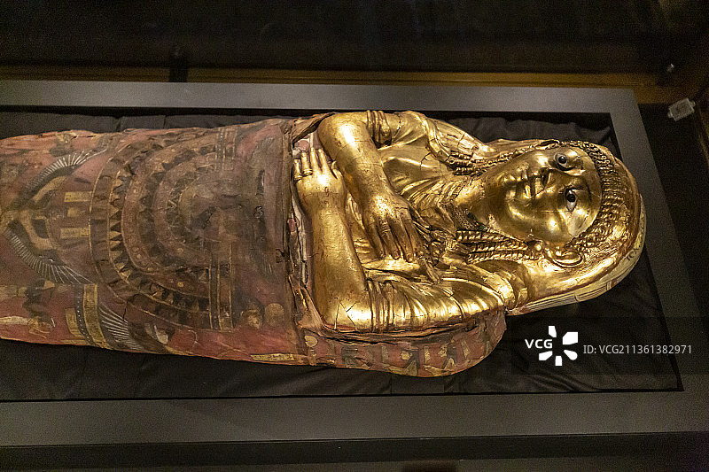 伊索斯女性木乃伊（埃及，哈瓦拉，曼彻斯特博物馆藏）图片素材