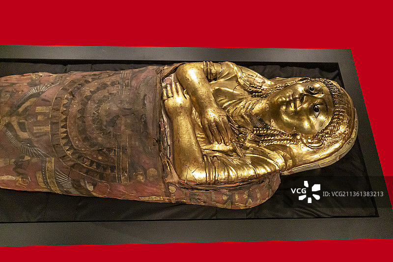 伊索斯女性木乃伊（埃及，哈瓦拉，曼彻斯特博物馆藏）图片素材