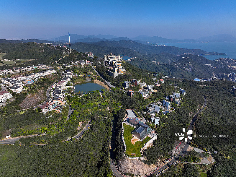 广东省深圳市盐田区东部华侨城航拍图片素材