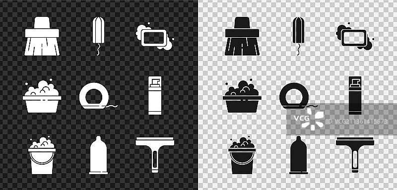 手柄扫帚、卫生棉条、肥皂合集图片素材