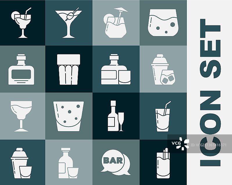 血腥玛丽鸡尾酒摇壶水杯合集图片素材