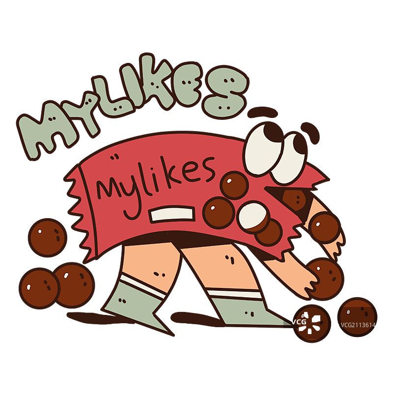 美食拟人线条风元素插画图片素材