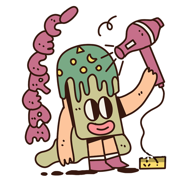 美食拟人线条风元素插画图片素材