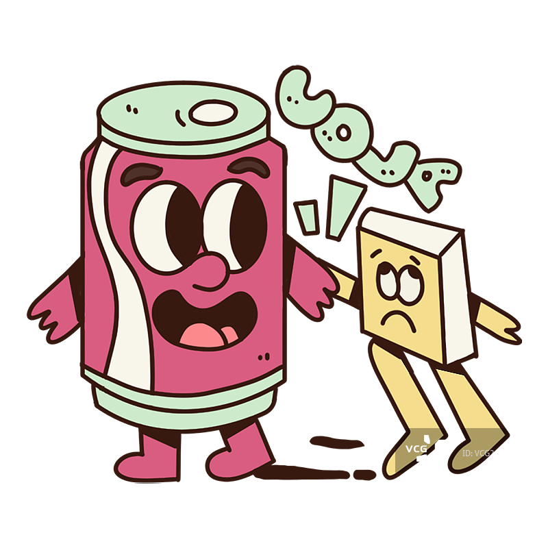 饮料书本可爱线条描边插画图片素材