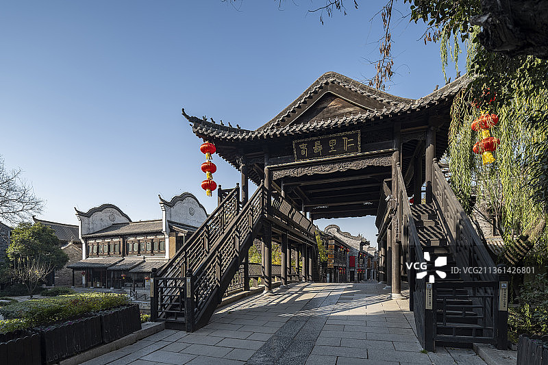 山东省枣庄台儿庄古城西华门图片素材