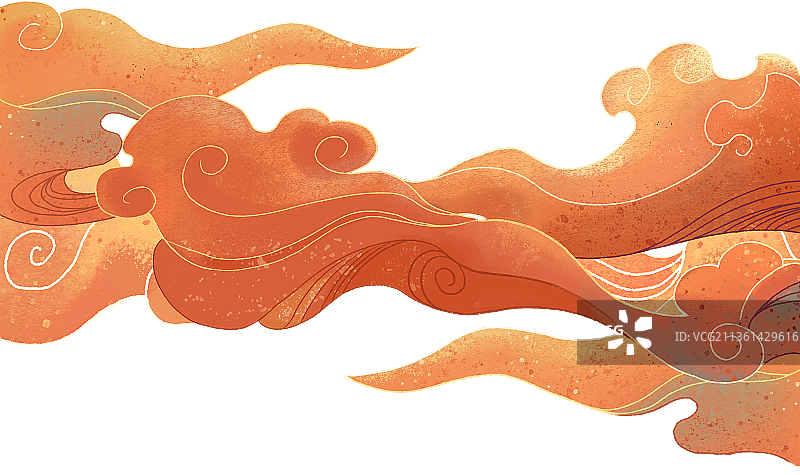 中国风红色的祥云图片素材