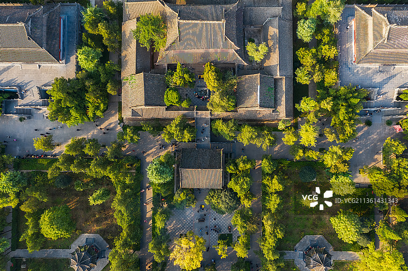 河南洛阳洛龙区白马寺景区夏季户外风光航拍视角鸟瞰图图片素材