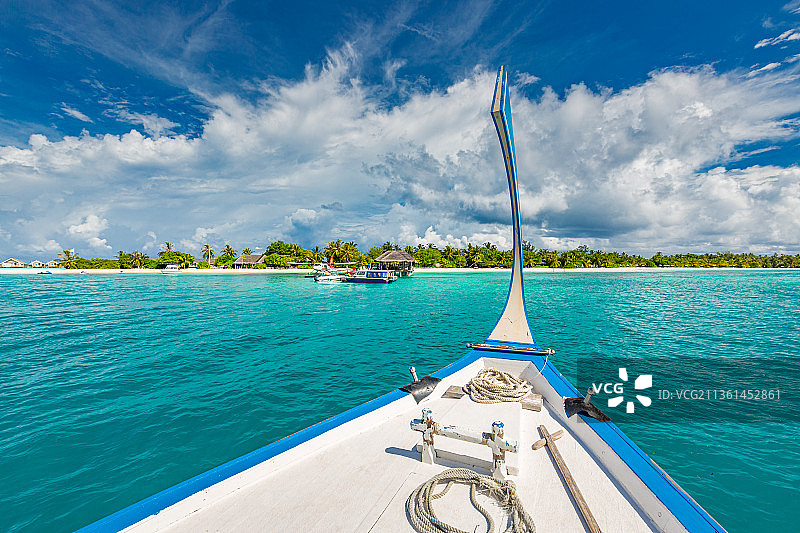 印度洋，马尔代夫南环礁海景图片素材