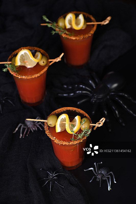 万圣节血腥玛丽鸡尾酒图片素材