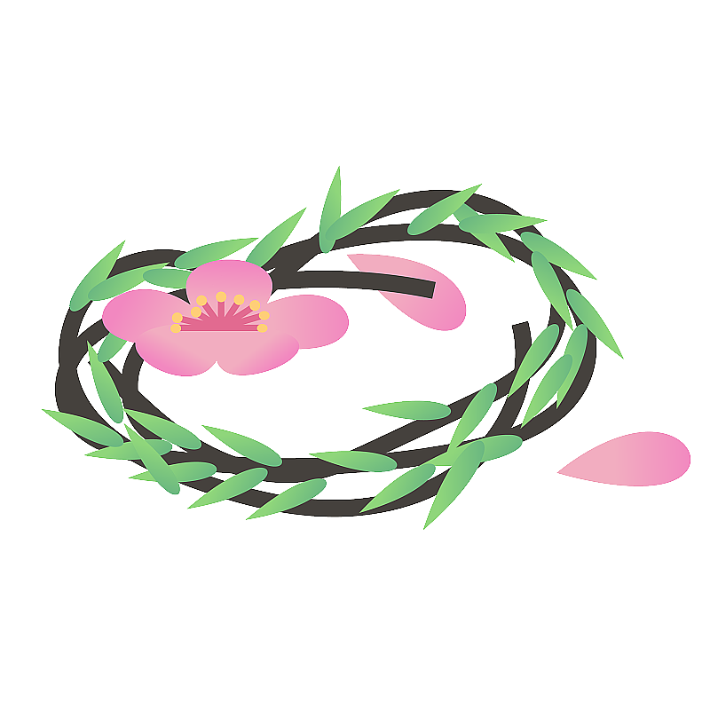 柳叶花环图片素材