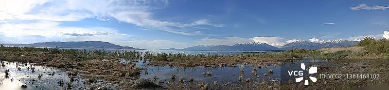 美国犹他湖全景图片素材