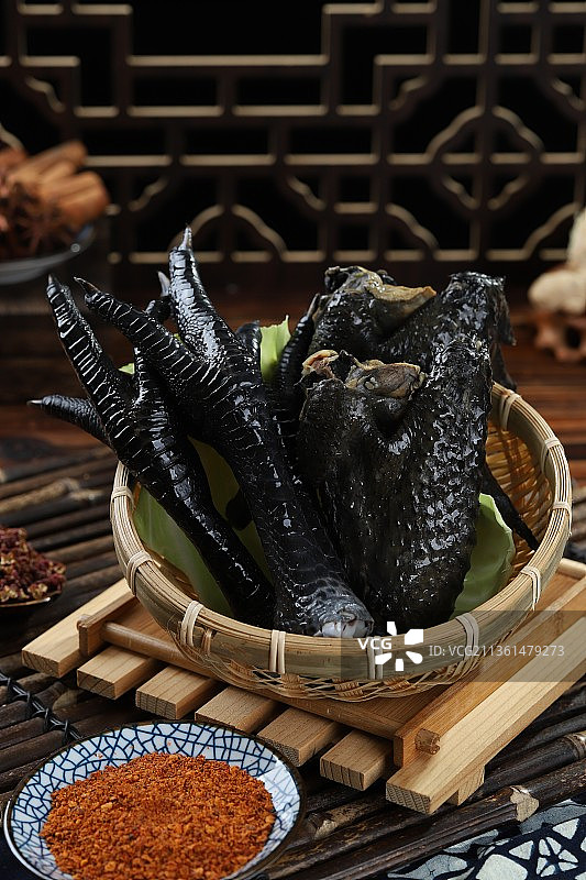 乌鸡米线 乌鸡抄手图片素材