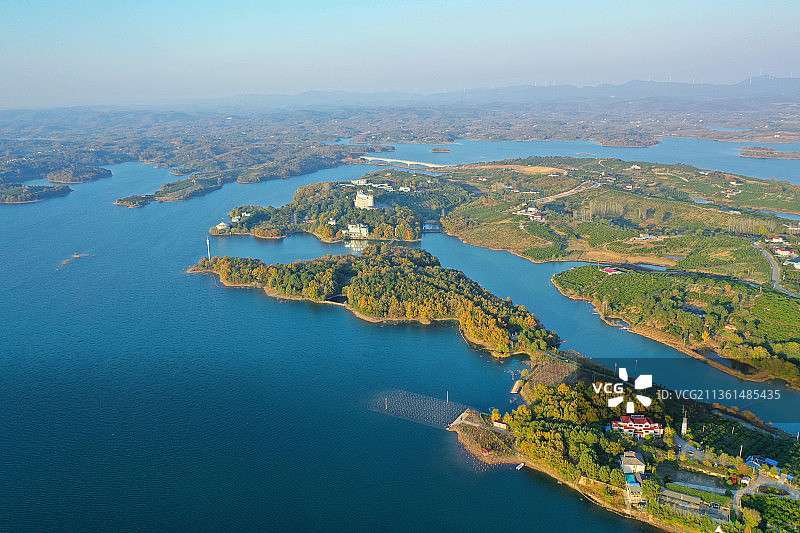 漳河水库风光秀丽图片素材
