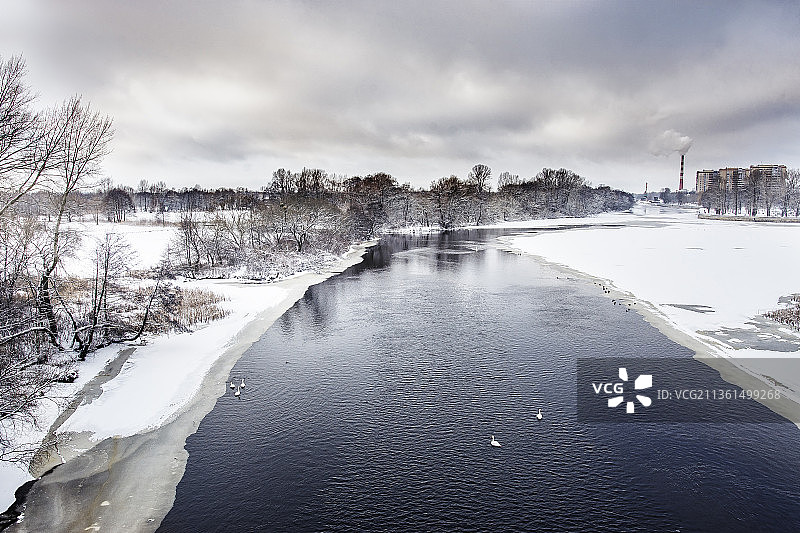 布列斯特穆哈韦茨河堤岸图片素材