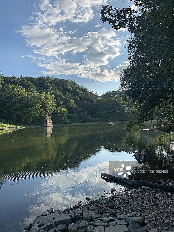 纽约湖泊的风景图片素材